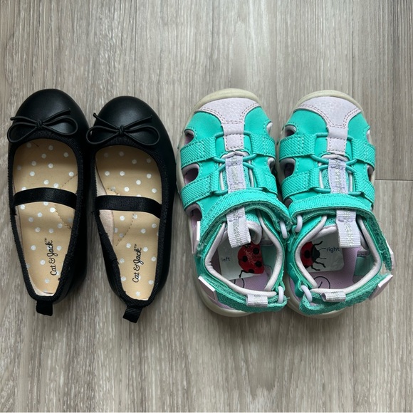 Cat & Jack shoe bundle Afton Hiking Sandal & Mary Janes - Picture 3 of 7